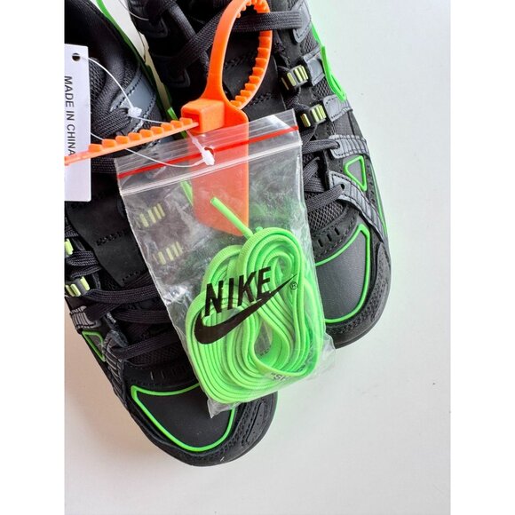 NIB 2020 NIKE x OFF-WHITE Air Rubber Dunk Black Green Strike Sneakers, Size 7 - Picture 13 of 16